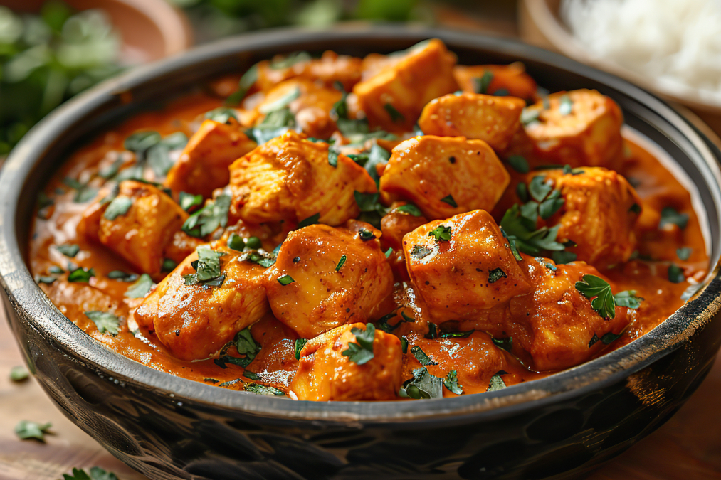 Chicken Tikka Masala — chicken in rich spiced tomato cream sauce